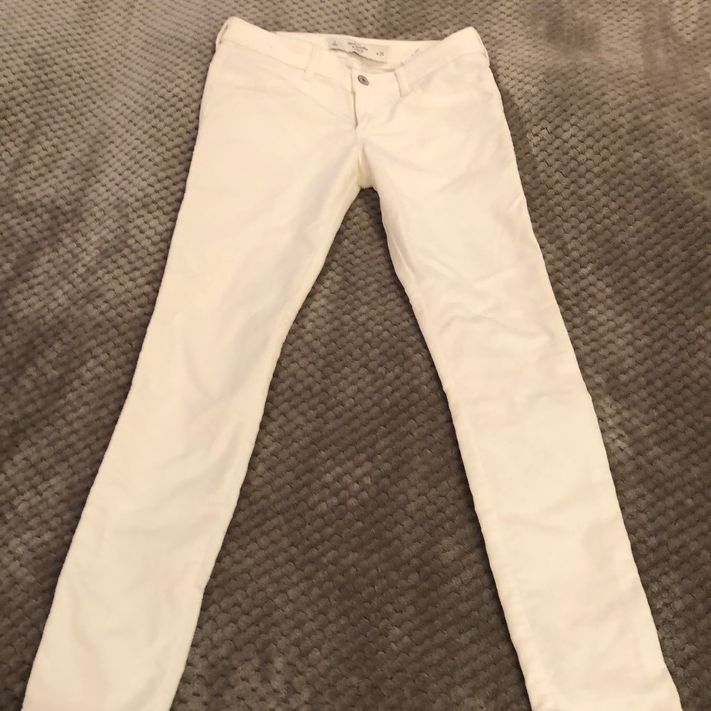 NWT Abercrombie & Fitch White Corduroy Pants